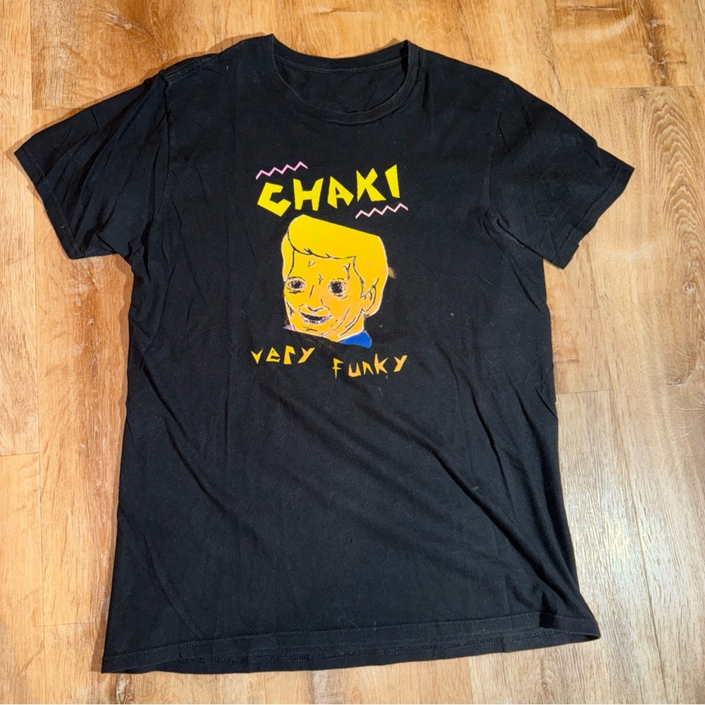Chaki Very Funky’ Aicd LSD eyes Shrooms Face Punk Soft Feel Shirt Grunge sz Med